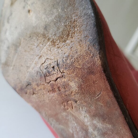 Vintage cognac leather 80s mid-calf boots, size 6-6.5 - Picture 10 of 12